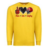 Lemon Peace Love Ladybug Premium Sweatshirt - Jasminsmagicworld