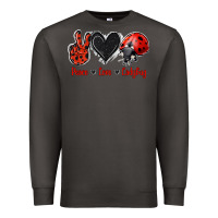 Smoke Peace Love Ladybug Premium Sweatshirt - Jasminsmagicworld