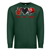 Sports Green Peace Love Ladybug Premium Sweatshirt - Jasminsmagicworld