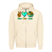 Sandshell peace love beach Zipper Hoodie - Jasminsmagicworld