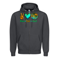 Smoke peace love beach Zipper Hoodie - Jasminsmagicworld