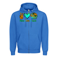 True Royal peace love beach Zipper Hoodie - Jasminsmagicworld