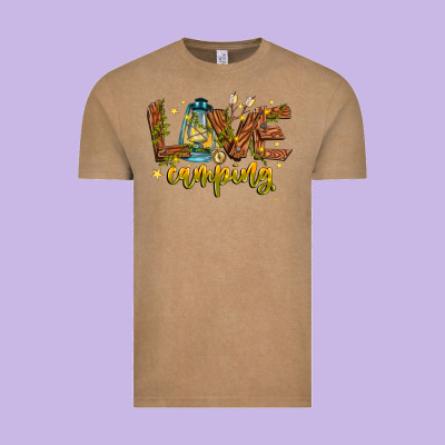 Love Camping Vintage Tee Designed By Cowhidedigitalart
