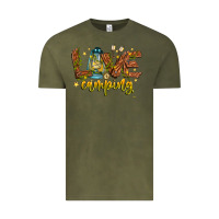 Vintage Olive Love Camping Vintage Tee - CowhideDigitalArt