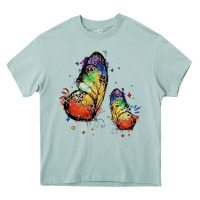 Arona rainbow butterfly pride Heavy Core Tee - FaDigitalArtStudio