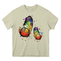 Mossy rainbow butterfly pride Heavy Core Tee - FaDigitalArtStudio