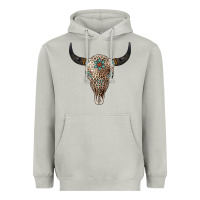 Moon Dust Leopard Bull Skull Heavyweight Hoodie - Jasminsmagicworld