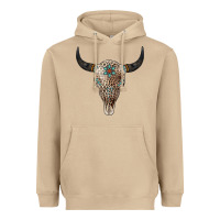 Mushroom Leopard Bull Skull Heavyweight Hoodie - Jasminsmagicworld