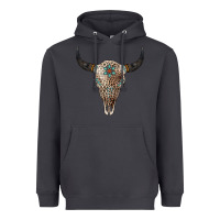 Smoke Leopard Bull Skull Heavyweight Hoodie - Jasminsmagicworld