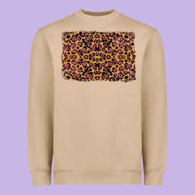 Leopard Glitter Background Heavyweight Sweatshirt Designed By Ranaportraitstore
