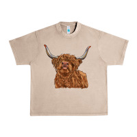 French Oak highland cow Urban Heavy Tee - RanaPortraitStore