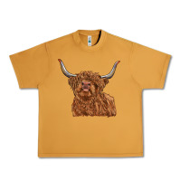 Peanut Butter highland cow Urban Heavy Tee - RanaPortraitStore