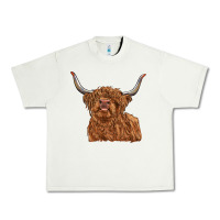 Pistachio highland cow Urban Heavy Tee - RanaPortraitStore