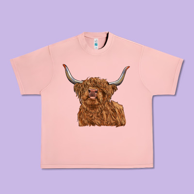 Highland Cow Urban Heavy Tee Designed By Ranaportraitstore
