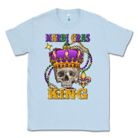 Dusty Blue Skull Mardi Gras king Classic Tee - FaDigitalArtStudio