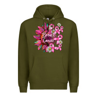 Army Green breast cancer sunflower Premium Hoodie - BarkalooDesign