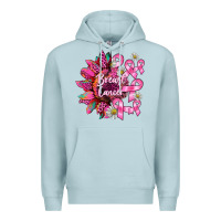 Blue Mist breast cancer sunflower Premium Hoodie - BarkalooDesign