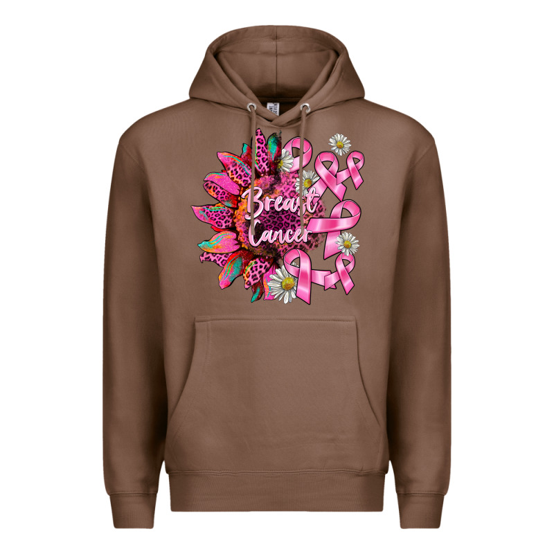 Breast Cancer Sunflower Premium Hoodie by BarkalooDesign | Teevron