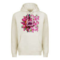 Oatmeal Heather breast cancer sunflower Premium Hoodie - BarkalooDesign