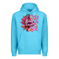 Ocean Blue breast cancer sunflower Premium Hoodie - BarkalooDesign