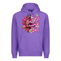 Purple breast cancer sunflower Premium Hoodie - BarkalooDesign