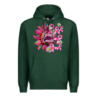 Sports Green breast cancer sunflower Premium Hoodie - BarkalooDesign