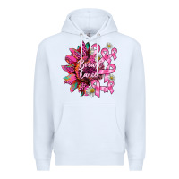 White breast cancer sunflower Premium Hoodie - BarkalooDesign