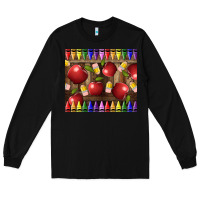 Black Crayons And Apples Long Sleeve Tee - LillyAllenDesigns