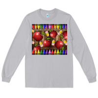 Moon Dust Crayons And Apples Long Sleeve Tee - LillyAllenDesigns