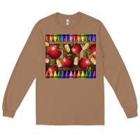 Toasted Coconut Crayons And Apples Long Sleeve Tee - LillyAllenDesigns