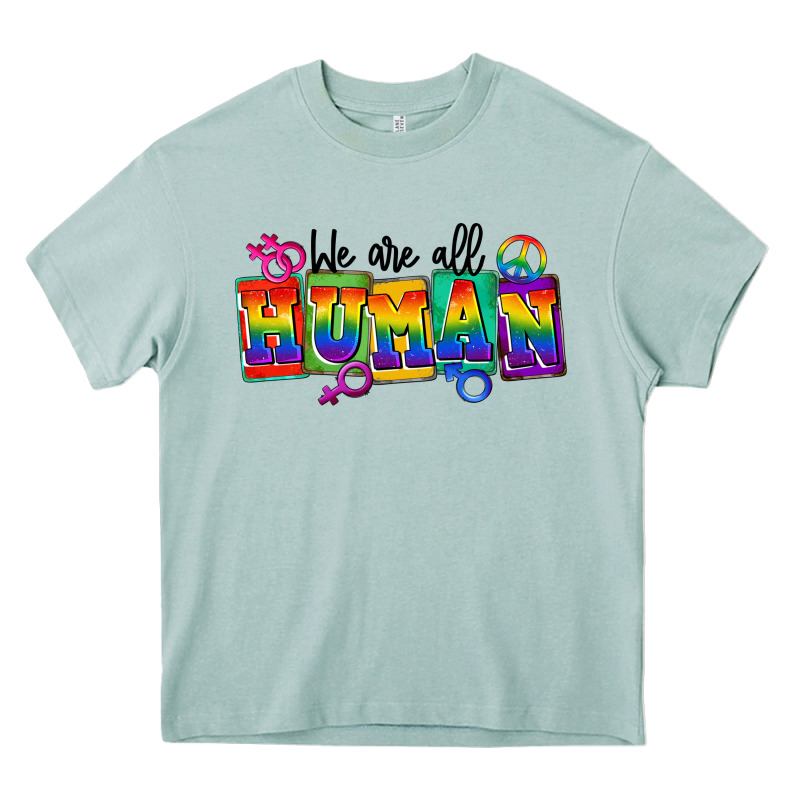 We Are All Human Heavy Core Tee by FaDigitalArtStudio | Teevron