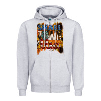 Heather Grey small town usa gemstone Zipper Hoodie - Jasminsmagicworld