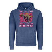 Vintage Denim just a girl who loves baby spinosaurus Vintage Hoodie - Artiststas