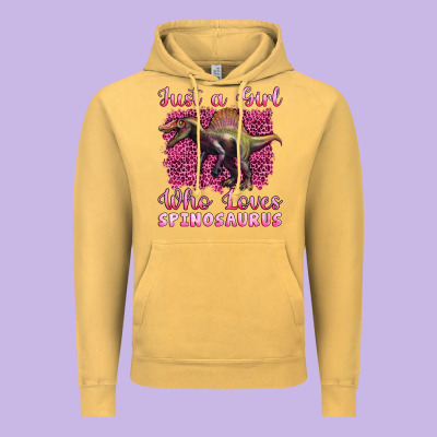 Just A Girl Who Loves Baby Spinosaurus Vintage Hoodie Designed By Artiststas