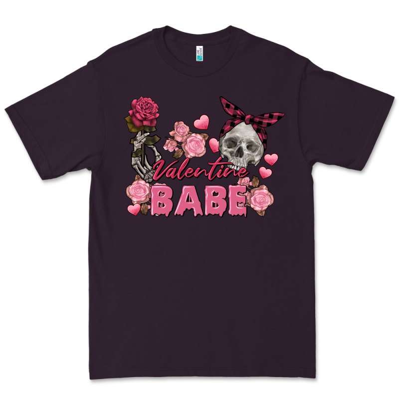 Valentine Babe Valentine's Day Skull Premium Tee by FaDigitalArtStudio | Teevron