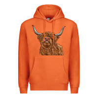 Carrot highland cow Premium Hoodie - RanaPortraitStore