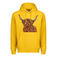 Lemon highland cow Premium Hoodie - RanaPortraitStore