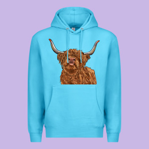 Highland Cow Premium Hoodie Designed By Ranaportraitstore