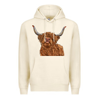 Tofu highland cow Premium Hoodie - RanaPortraitStore