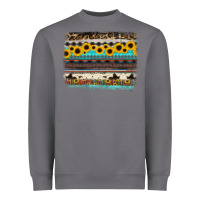 Storm sunflower aztec serape cowhide background Heavyweight Sweatshirt - RanaPortraitStore