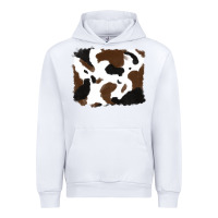 White cowhide Urban Hoodie - RanaPortraitStore