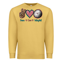 Antique Gold Peace Love Volleyball Premium Sweatshirt - Jasminsmagicworld
