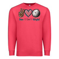 Cardinal Peace Love Volleyball Premium Sweatshirt - Jasminsmagicworld