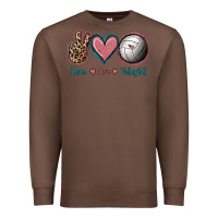 Chestnut Peace Love Volleyball Premium Sweatshirt - Jasminsmagicworld