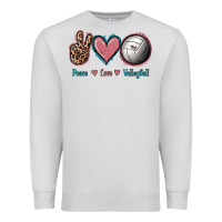 Dove Grey Peace Love Volleyball Premium Sweatshirt - Jasminsmagicworld