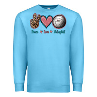 Ocean Blue Peace Love Volleyball Premium Sweatshirt - Jasminsmagicworld