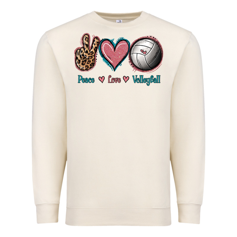 Peace Love Volleyball Premium Sweatshirt by Jasminsmagicworld | Teevron