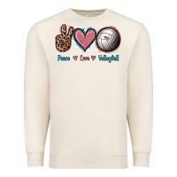 Sandshell Peace Love Volleyball Premium Sweatshirt - Jasminsmagicworld
