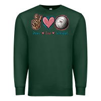 Sports Green Peace Love Volleyball Premium Sweatshirt - Jasminsmagicworld