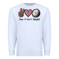 White Peace Love Volleyball Premium Sweatshirt - Jasminsmagicworld